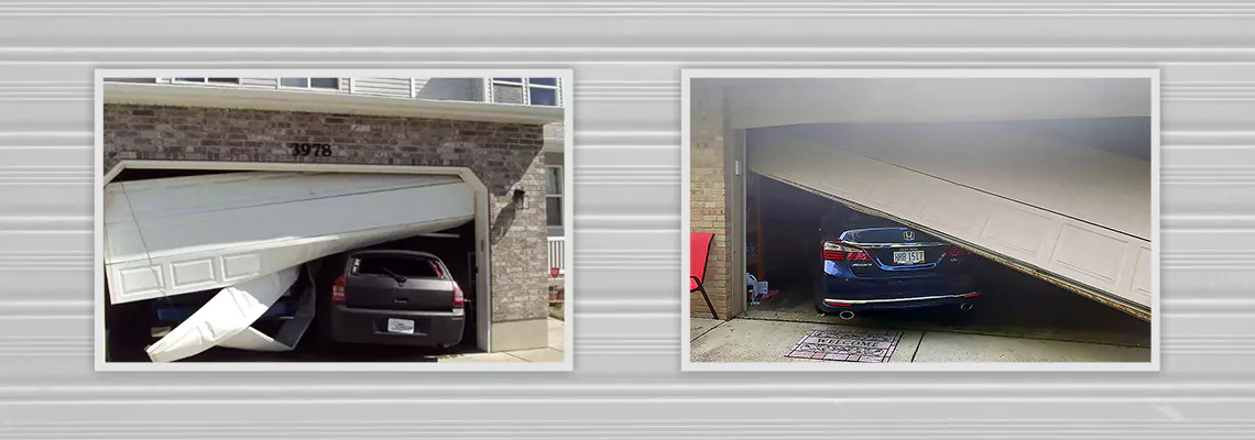 Repair Commercial Garage Door Got Hit By A Car in Pinellas Park, Florida